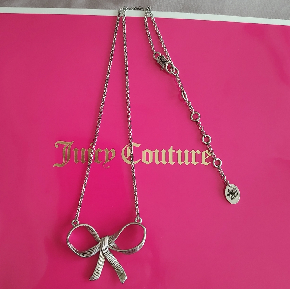 Vintage Juicy Couture Ribbon Bow Necklace